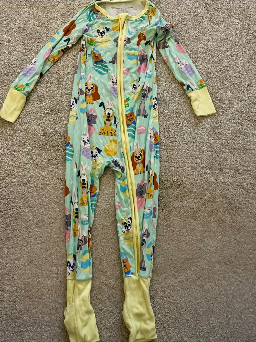 Little Sleepies Disney Characters Easter Zip One-Piece Footie Pajamas